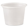 Dart Polystyrene Portion Cups, 1 oz, Translucent, 2,500/Carton