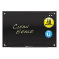 Quartet Infinity Black Glass Magnetic Marker Board, 48 x 36