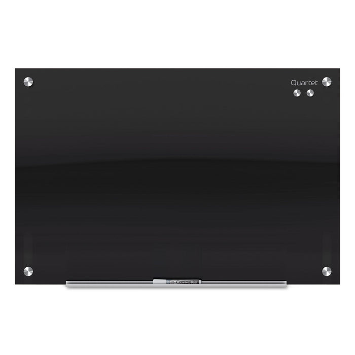 Quartet Infinity Black Glass Magnetic Marker Board, 48 x 36