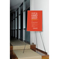 Universal Instant Setup Foldaway Easel, Adjusts 15" to 61" High, Steel, Black