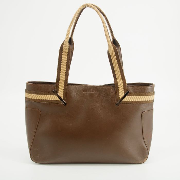Gucci Brown Leather Tote Bag #2108 by Bolt Boutique