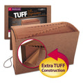 Smead TUFF Expanding Wallet, 31 Sections, Elastic Cord Closure, 1/15-Cut Tabs, Legal Size, Redrope