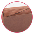 Smead TUFF Expanding Wallet, 12 Sections, Elastic Cord Closure, 1/12-Cut Tabs, Legal Size, Redrope