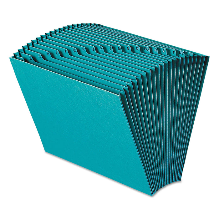 Smead Heavy-Duty Indexed Expanding Open Top Color Files, 21 Sections, 1/21-Cut Tabs, Letter Size, Teal
