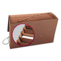 Smead TUFF Expanding Wallet, 12 Sections, Elastic Cord Closure, 1/12-Cut Tabs, Legal Size, Redrope