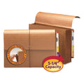 Smead Redrope End Tab Wallets, 5.25" Expansion, 1 Section, Elastic Cord Closure, Straight Tabs, Legal Size, Redrope, 10/Box
