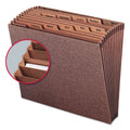Smead TUFF Expanding Open-Top Stadium File, 12 Sections, 1/12-Cut Tabs, Letter Size, Redrope
