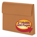Smead Expanding Wallet with Hook and Loop Closure, 2" Expansion, 1 Section, Hook/Loop Closure, Letter Size, Redrope
