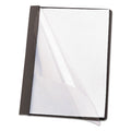 Smead Poly Report Cover, Double-Prong Fastener, 0.5" Capacity, 8.5 x 11, Clear/Black, 25/Box