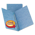 Smead Prong Fastener Premium Pressboard Report Cover, Two-Piece Prong Fastener, 3" Capacity, 8.5 x 11, Blue/Blue