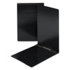 Smead Prong Fastener Premium Pressboard Report Cover, Two-Piece Prong Fastener, 3" Capacity, 8.5 x 14, Black/Black