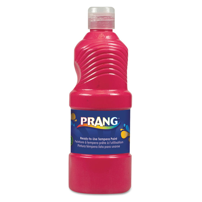 Prang Ready-to-Use Tempera Paint, Red, 16 oz Dispenser-Cap Bottle