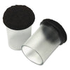 Master Caster Like New Solutions, Floor Savers, Round, 1.38" Diameter, Clear/Gray, 8/Pack