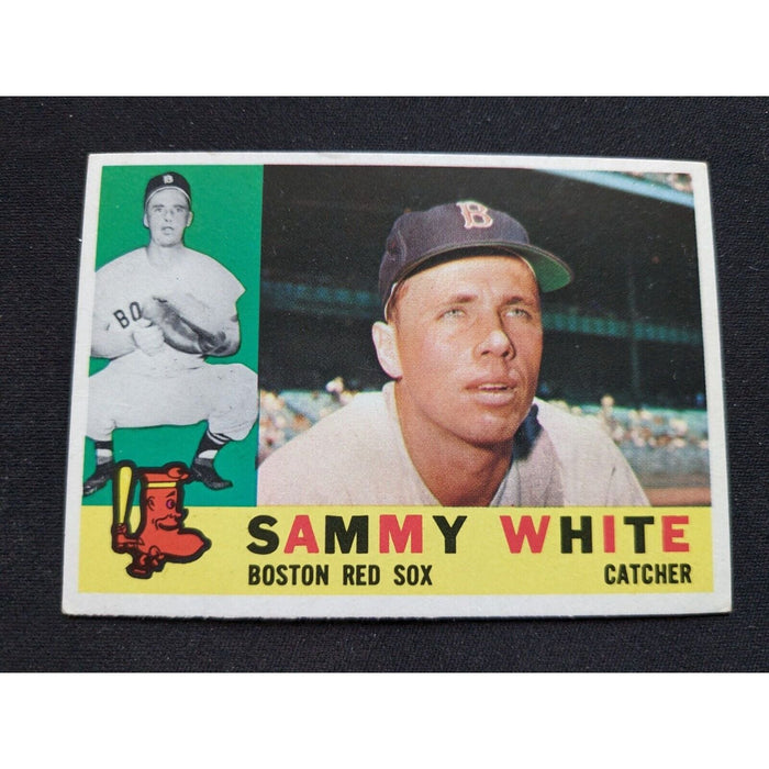 1960 Topps Baseball Card #203 – Sammy White (Boston Red Sox) by Pasteur Pharmacy