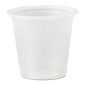 Dart Polystyrene Portion Cups, 1.25 oz, Translucent, 2,500/Carton