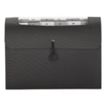 Smead Step Index Organizer, 12 Sections, Cord/Hook Closure, 1/6-Cut Tabs, Letter Size, Black