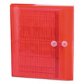 Smead Poly String and Button Interoffice Envelopes, Open-Side (Horizontal), 9.75 x 11.63, Transparent Red, 5/Pack