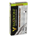 Pilot V Razor Point Liquid Ink Porous Point Pen, Stick, Extra-Fine 0.5 mm, Black Ink, Gray Barrel, Dozen