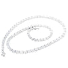 21.25CT Lab Grown Oval Diamond Graduated Tennis Necklace Platinum & 14K