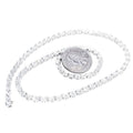 21.25CT Lab Grown Oval Diamond Graduated Tennis Necklace Platinum & 14K by DailySale