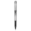 Pilot VBall Grip Liquid Ink Roller Ball Pen, Stick, Fine 0.7 mm, Black Ink, Black/Silver Barrel, Dozen
