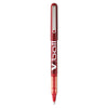 Pilot VBall Liquid Ink Roller Ball Pen, Stick, Extra-Fine 0.5 mm, Red Ink, Red Barrel, Dozen