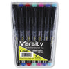 Pilot Varsity Fountain Pen, Medium 1 mm, Assorted Ink Colors, Gray Pattern Wrap, 7/Pack