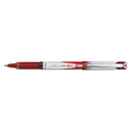 Pilot VBall Grip Liquid Ink Roller Ball Pen, Stick, Extra-Fine 0.5 mm, Red Ink, Red/White Barrel