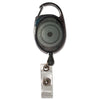 Advantus Carabiner-Style Retractable ID Card Reel, 30" Extension, Smoke, 12/Pack