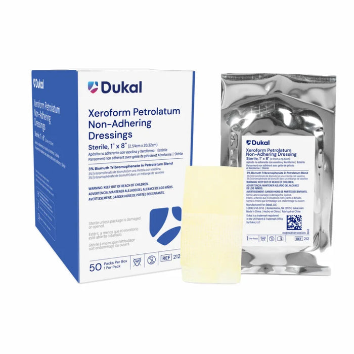 DUK Xeroform Petrolatum Gauze Dressing, 1" x 8", 50 Count by Pasteur Pharmacy