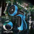 Heavy-Duty Garden Hose – 25Ft Leakproof Blue Rubber with Brass Connectors & Spray Nozzle by DailySale