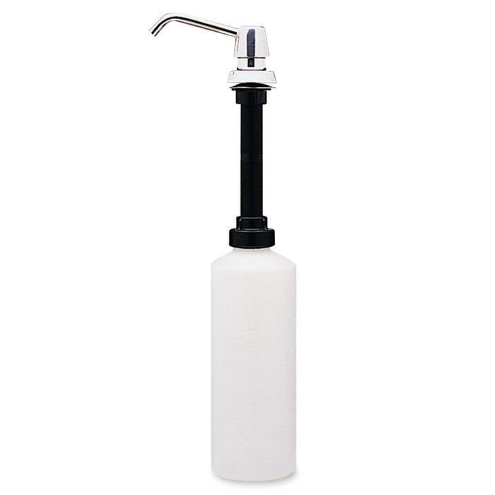 Bobrick Contura Lavatory-Mounted Soap Dispenser, 34 oz, 3.31 x 4 x 17.63, Chrome/Stainless Steel