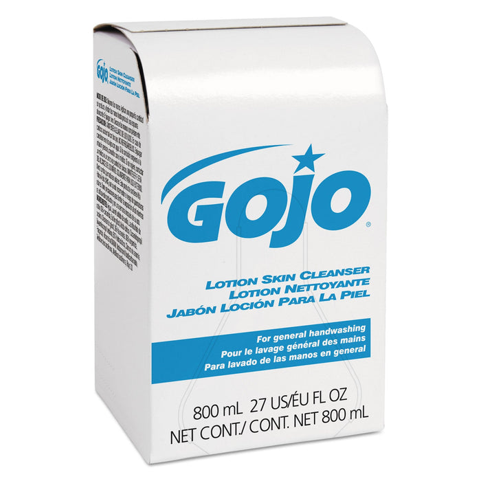 GOJO Lotion Skin Cleanser Refill, Liquid, Floral, 800 mL Bag, 12/Carton