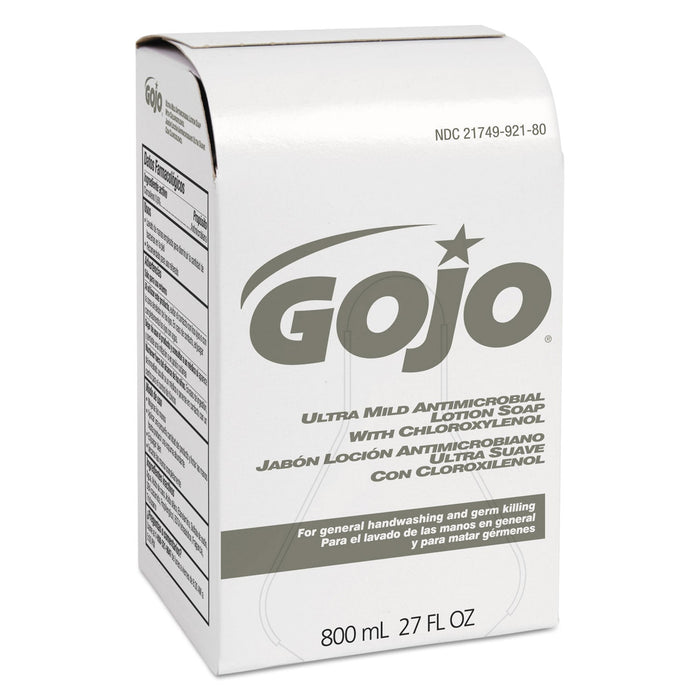 GOJO Ultra Mild Lotion Soap w/Chloroxylenol Refill, Floral Balsam, 800 mL, 12/Carton