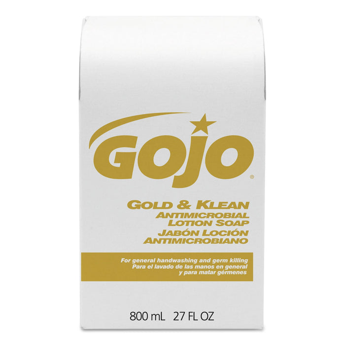 GOJO Gold and Klean Lotion Soap Bag-in-Box Dispenser Refill, Floral Balsam, 800 mL