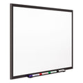 Quartet Classic Porcelain Magnetic Whiteboard, 96 x 48, Black Aluminum Frame