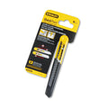 Stanley Straight Handle Knife w/Retractable 13 Point Snap-Off Blade, 9 mm Blade, 5.13" Plastic Handle, Yellow/Gray