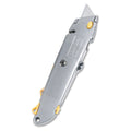 Stanley Quick-Change Utility Knife with Retractable Blade and Twine Cutter, 6" Metal Handle, Gray