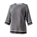 NY Collection Printed Tunic 3/4 Sleeve , Size Petite Medium Bicolor by Vanessa Jane