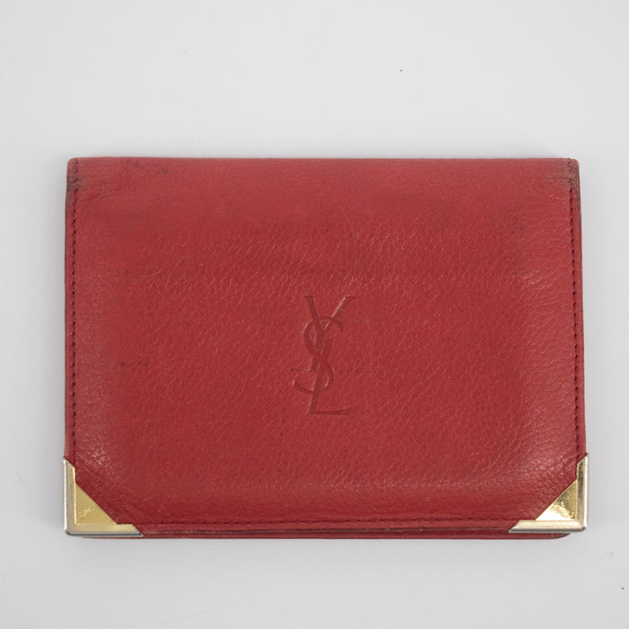 YSL Red Leather Card Holder #2139 by Bolt Boutique