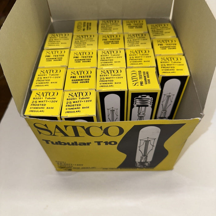 Satco S3251 25W 120V Frosted Tubular Standard Base Bulbs, 20 Count by Price Is Right Miami