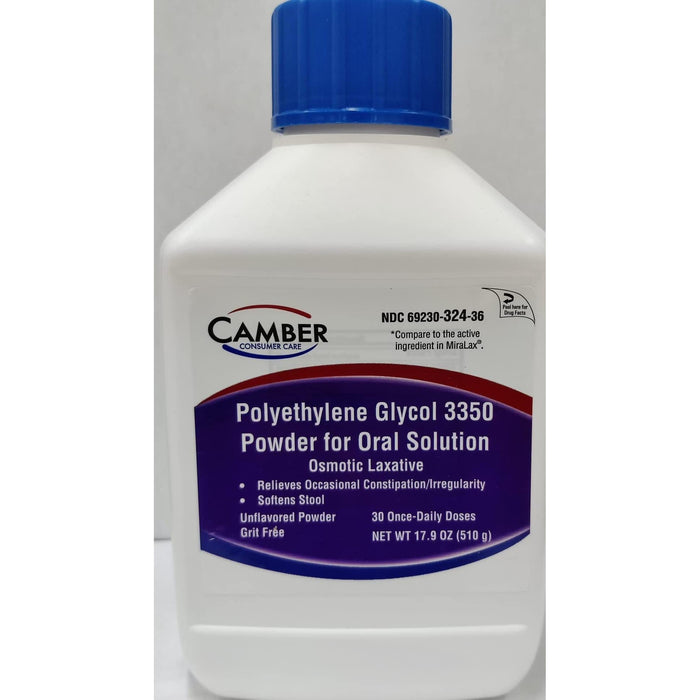 Camber PEG 3350 Powder 17.9 Oz (510gm) by Pasteur Pharmacy