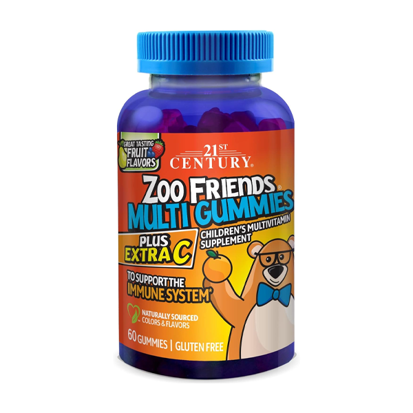 21st Century Zoo Friends® MultiVitamin – 60 Gummies (Assorted Fruit Flavors) by Pasteur Pharmacy