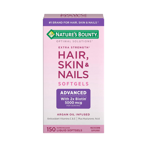 Nature's Bounty Optimal Solutions Hair, Skin & Nails, Extra Strength, Rapid Release Liquid Softgels by Pasteur Pharmacy