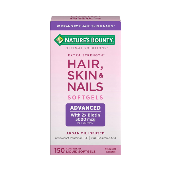 Nature's Bounty Optimal Solutions Hair, Skin & Nails, Extra Strength, Rapid Release Liquid Softgels by Pasteur Pharmacy