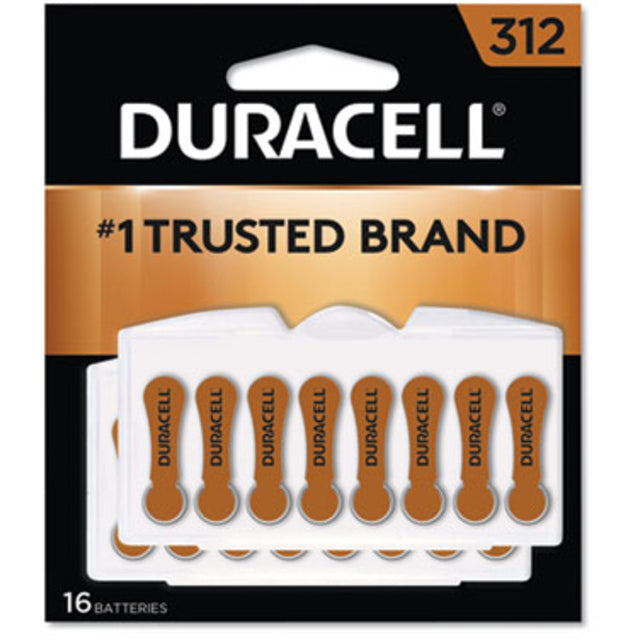 Duracell Size 312 Hearing Aid Batteries - 16 Pack - Easy-Fit Tab by Pasteur Pharmacy