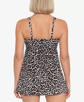 Swim Solutions Womens Tummy-Control Square-Neck Swimdress, Size 14 by Vanessa Jane