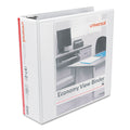 Universal Economy Round Ring View Binder, 3 Rings, 3" Capacity, 11 x 8.5, White