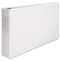 Universal Ledger-Size Round Ring Binder with Label Holder, 3 Rings, 3" Capacity, 11 x 17, White