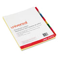 Universal Insertable Tab Index, 8-Tab, 11 x 8.5, Buff, Assorted Tabs, 6 Sets